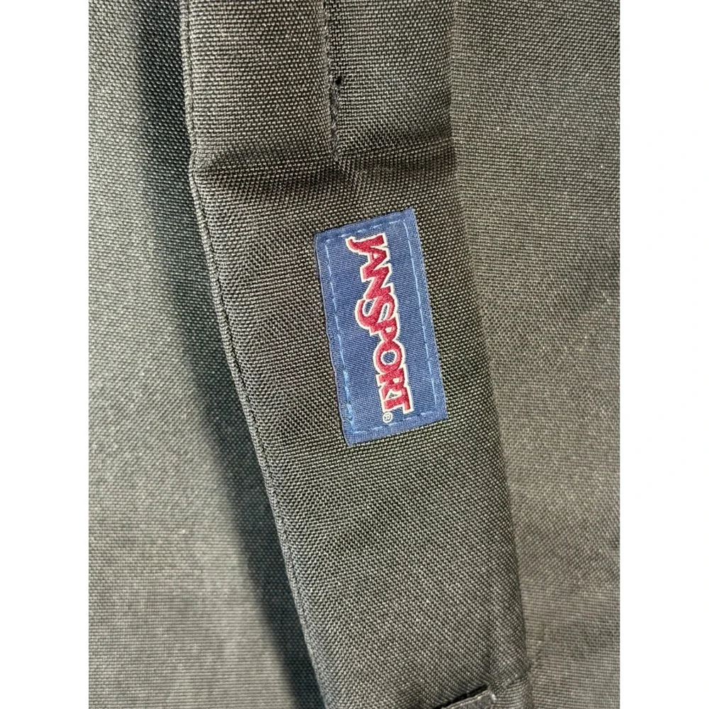 JanSport Backpack Unisex OS Navy Blue Excellent Faux Leather Bottom Multi-Pocket